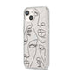 Abstract Face iPhone 14 Clear Tough Case Starlight Angled Image
