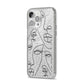 Abstract Face iPhone 14 Pro Max Glitter Tough Case Silver Angled Image