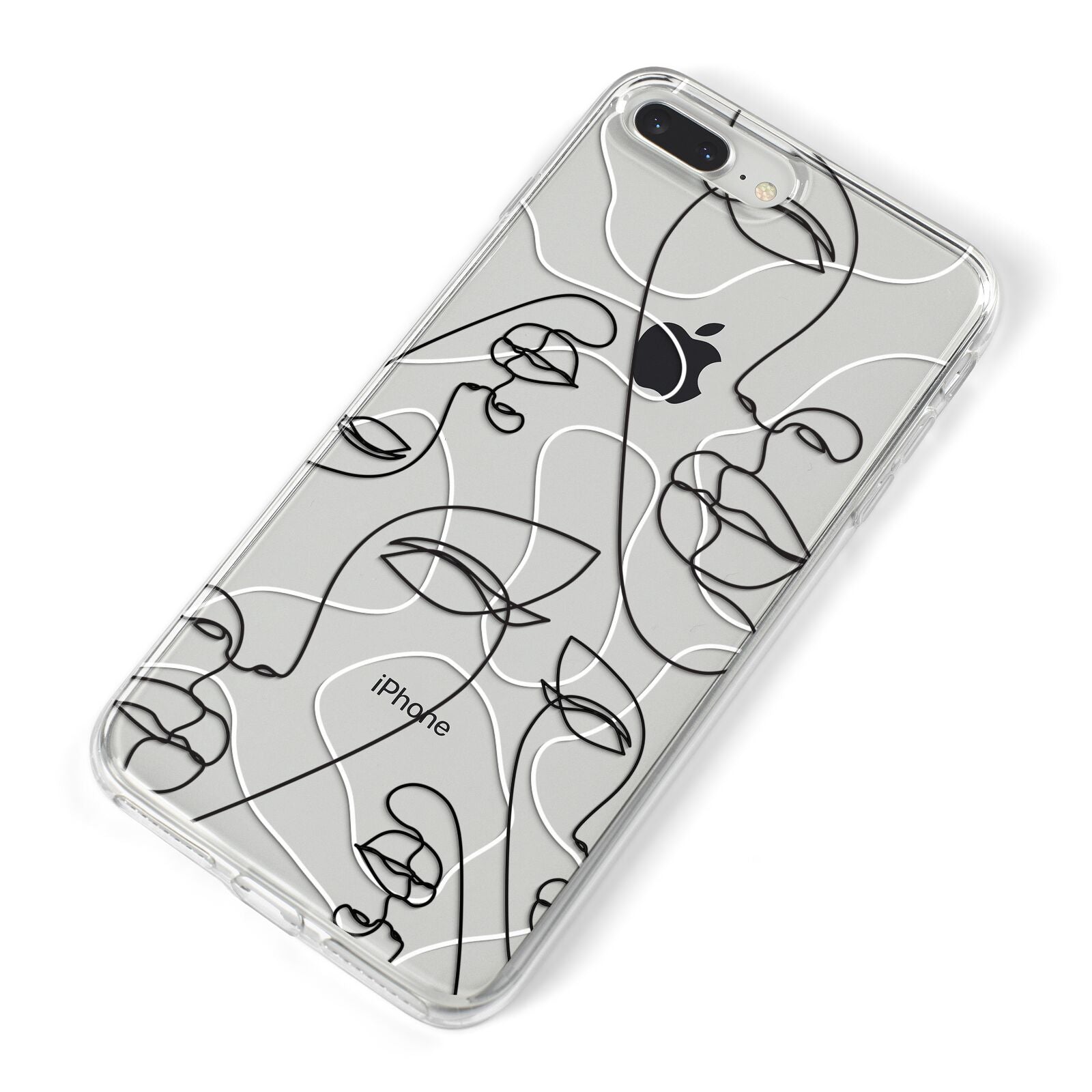 Abstract Face iPhone 8 Plus Bumper Case on Silver iPhone Alternative Image
