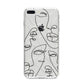 Abstract Face iPhone 8 Plus Bumper Case on Silver iPhone