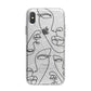 Abstract Face iPhone X Bumper Case on Silver iPhone Alternative Image 1