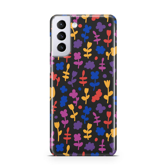 Abstract Floral Samsung S21 Plus Phone Case