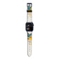 Abstract Mountain Apple Watch Strap Size 38mm with Blue Hardware