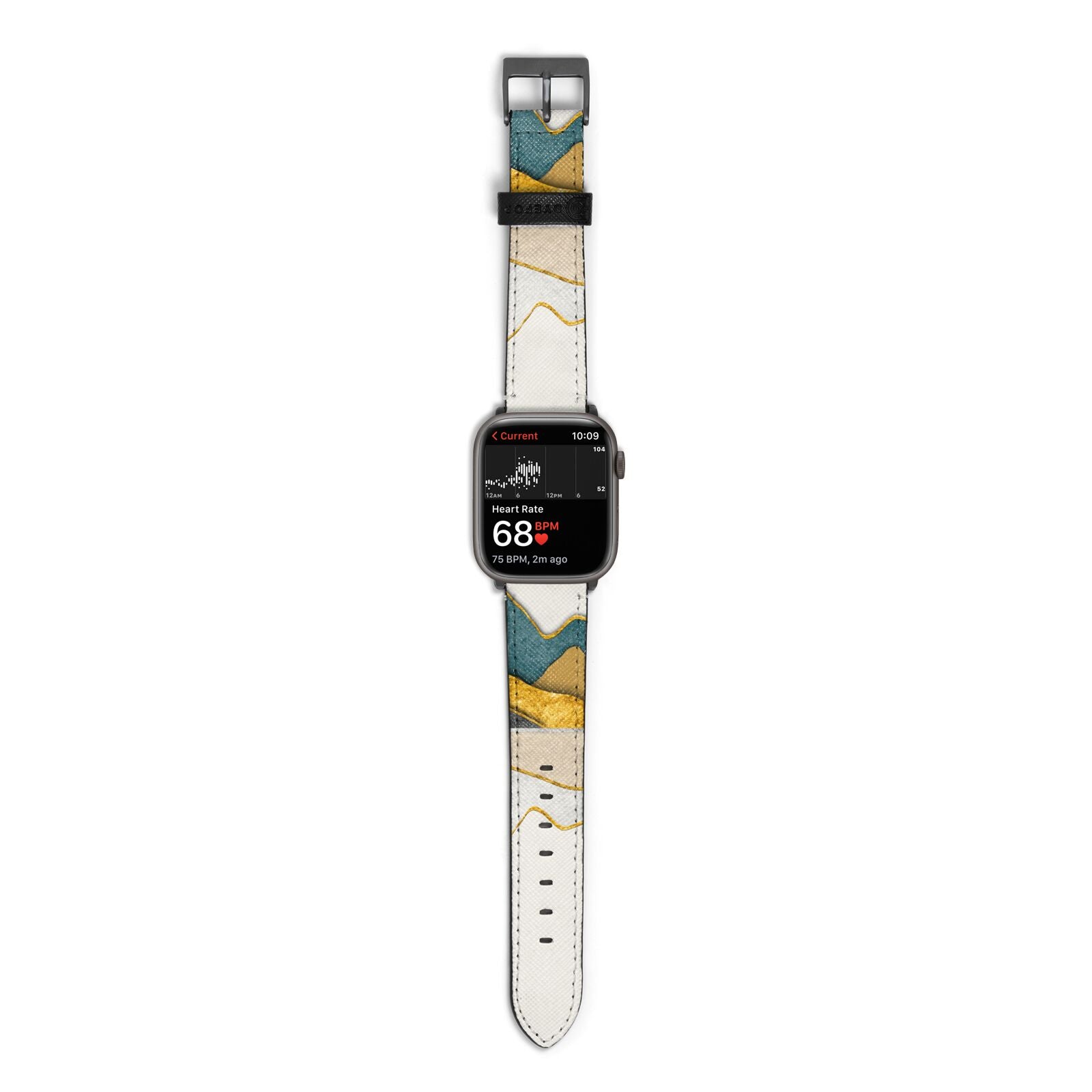 Abstract Mountain Apple Watch Strap Size 38mm with Space Grey Hardware