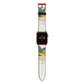 Abstract Mountain Apple Watch Strap with Red Hardware