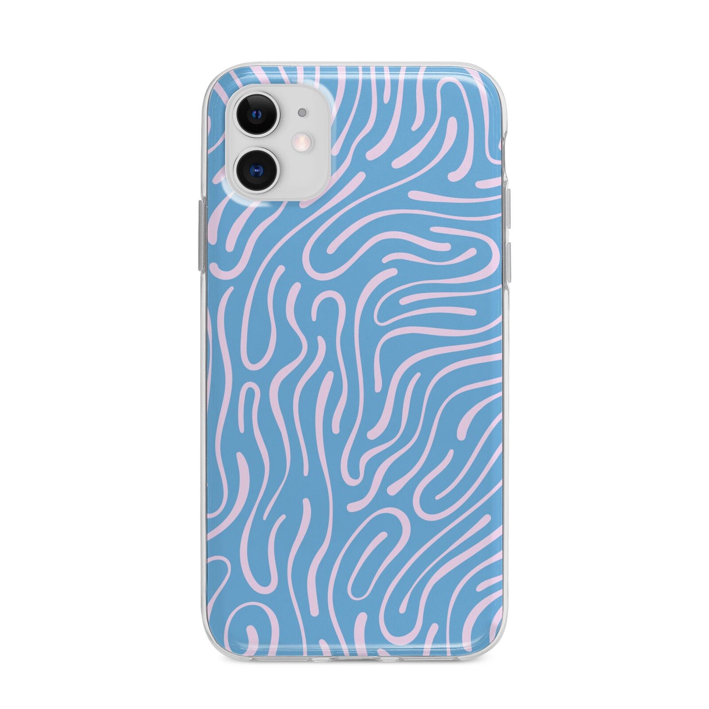 Abstract Ocean Pattern Apple iPhone 11 in White with Bumper Case