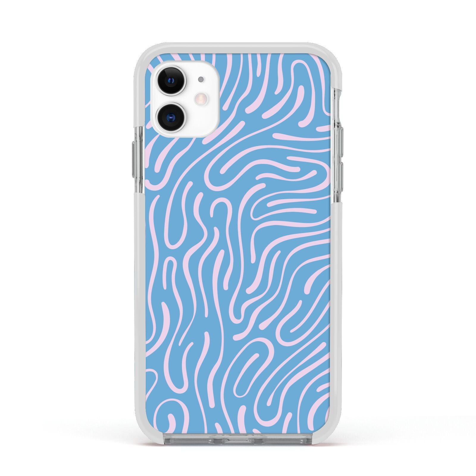 Abstract Ocean Pattern Apple iPhone 11 in White with White Impact Case