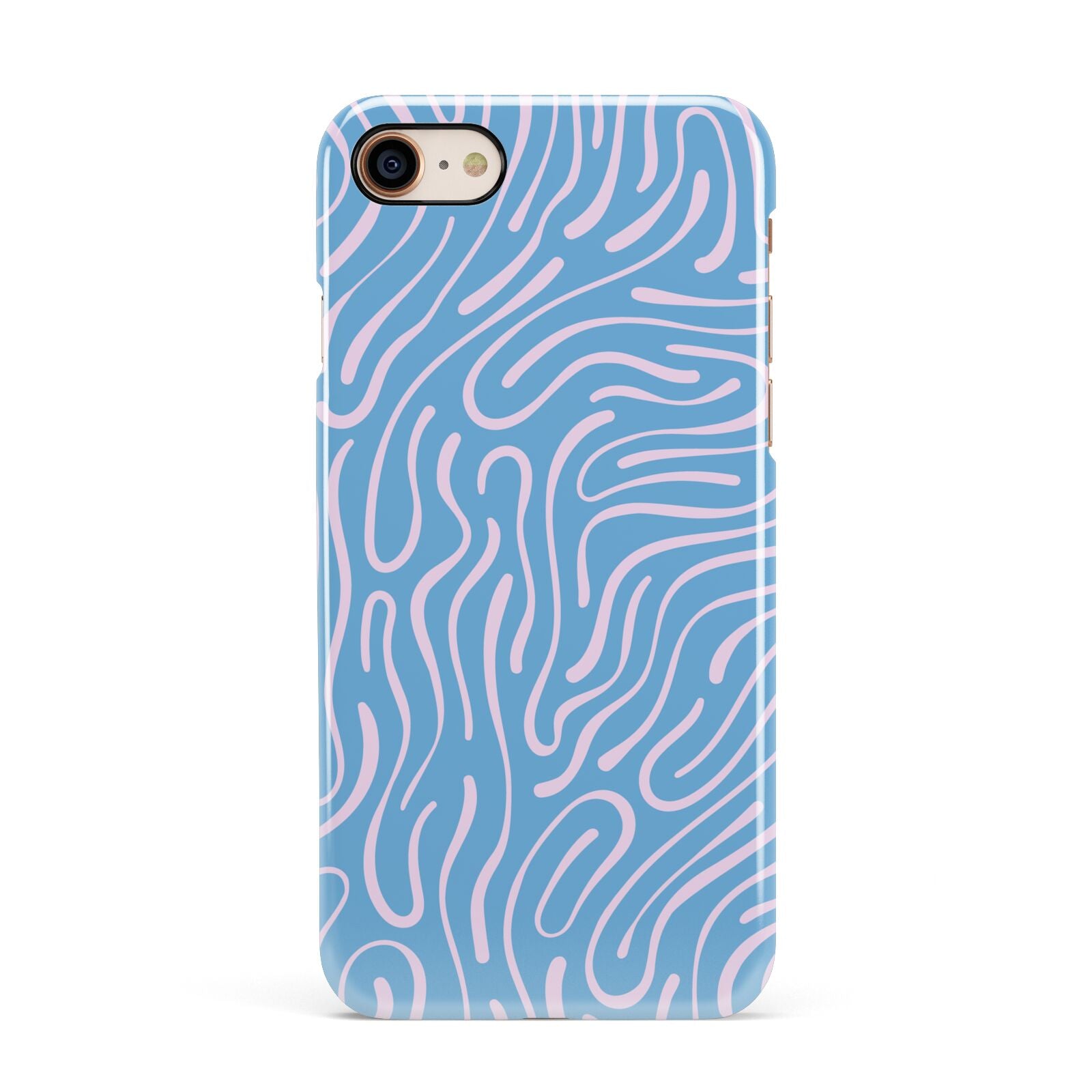 Abstract Ocean Pattern Apple iPhone 7 8 3D Snap Case