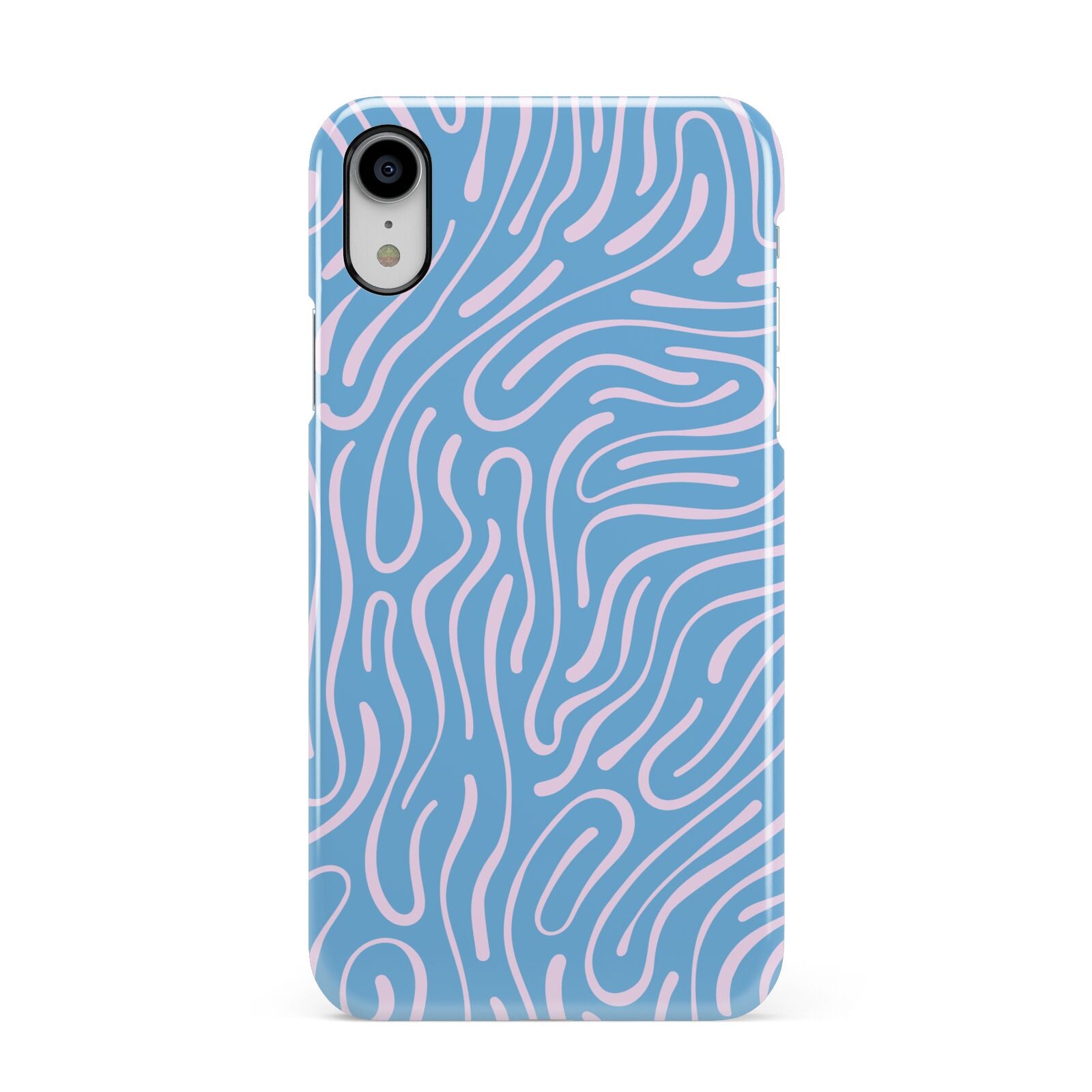 Abstract Ocean Pattern Apple iPhone XR White 3D Snap Case