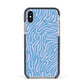 Abstract Ocean Pattern Apple iPhone Xs Impact Case Black Edge on Gold Phone