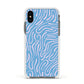 Abstract Ocean Pattern Apple iPhone Xs Impact Case White Edge on Black Phone