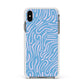 Abstract Ocean Pattern Apple iPhone Xs Max Impact Case White Edge on Black Phone