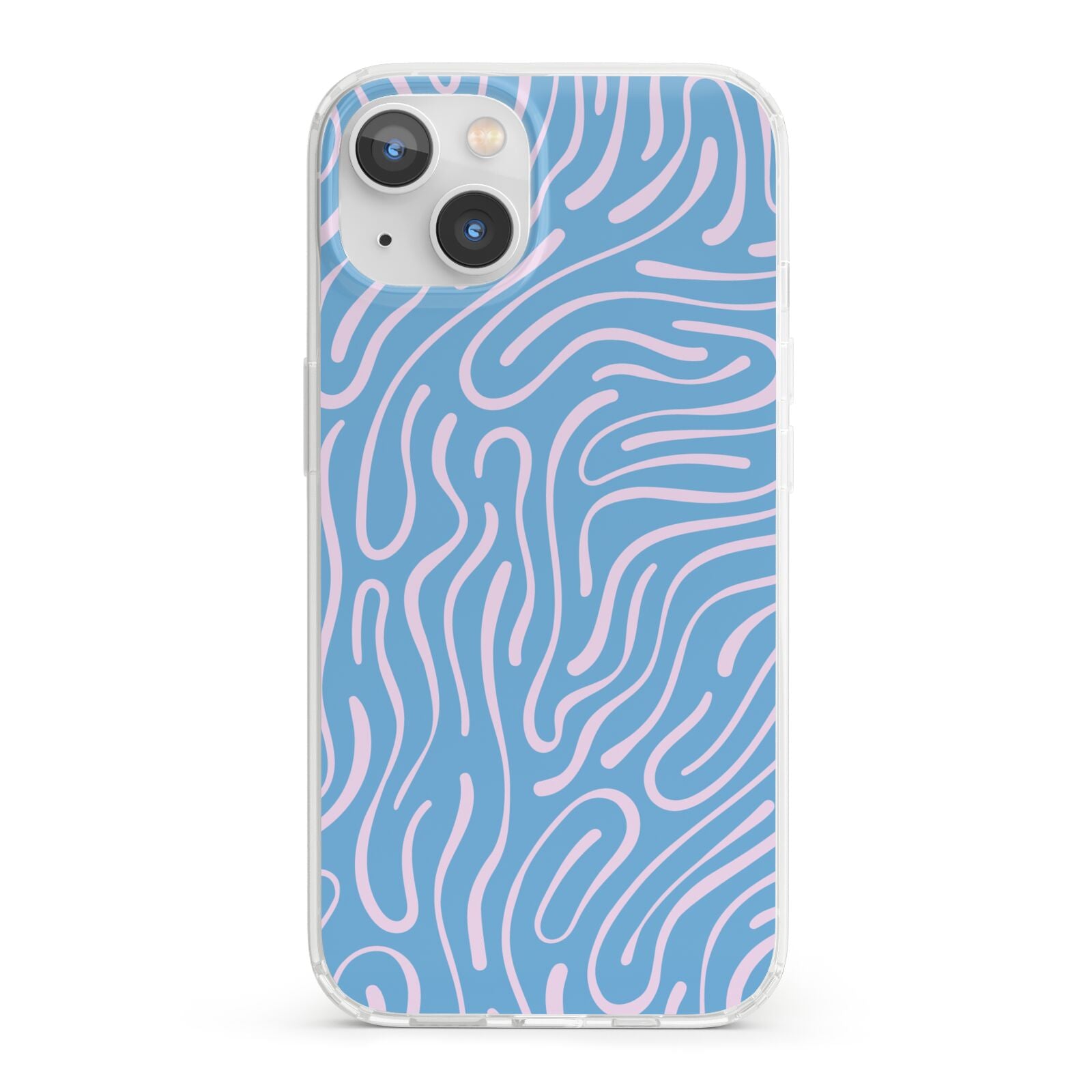 Abstract Ocean Pattern iPhone 13 Clear Bumper Case