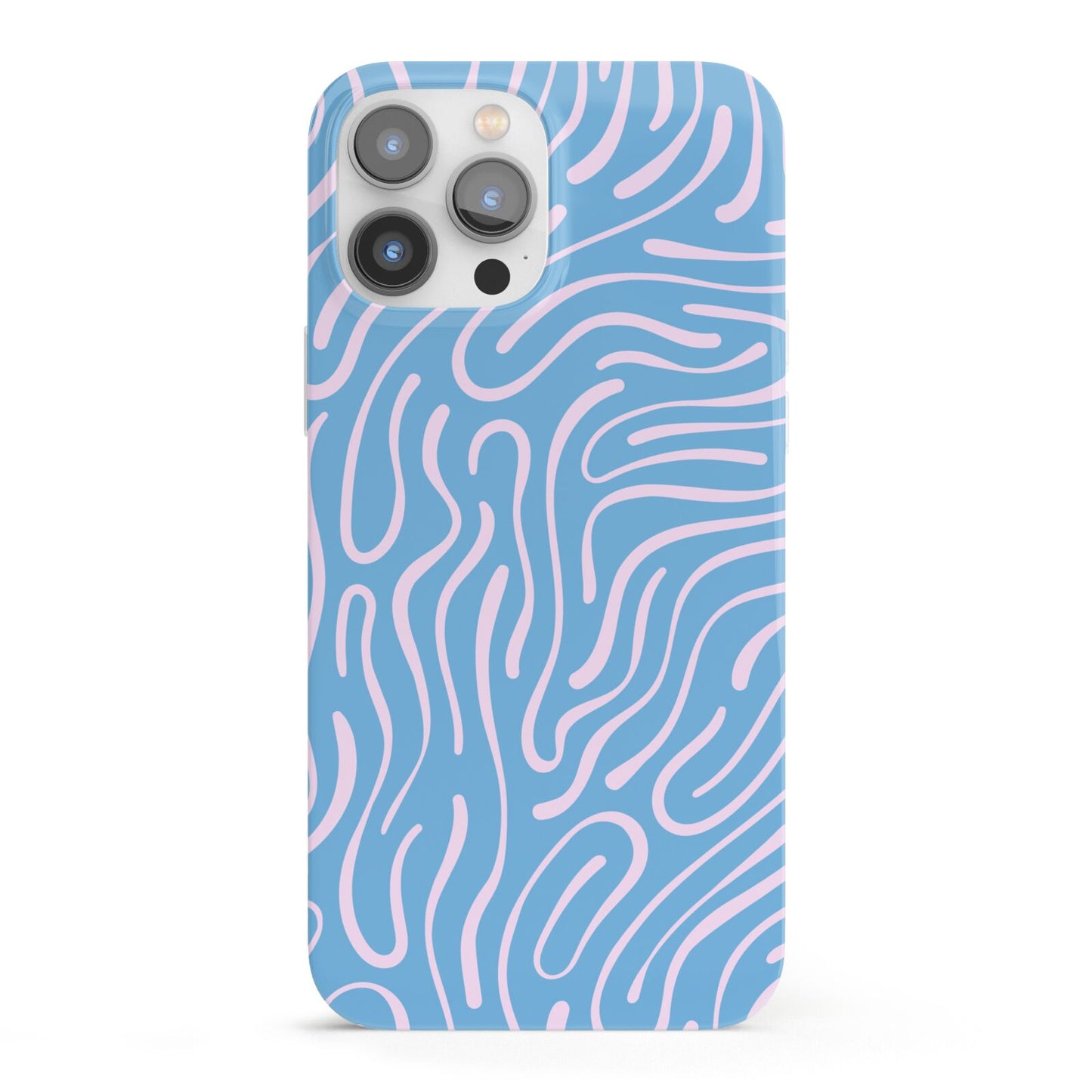 Abstract Ocean Pattern iPhone 13 Pro Max Full Wrap 3D Snap Case