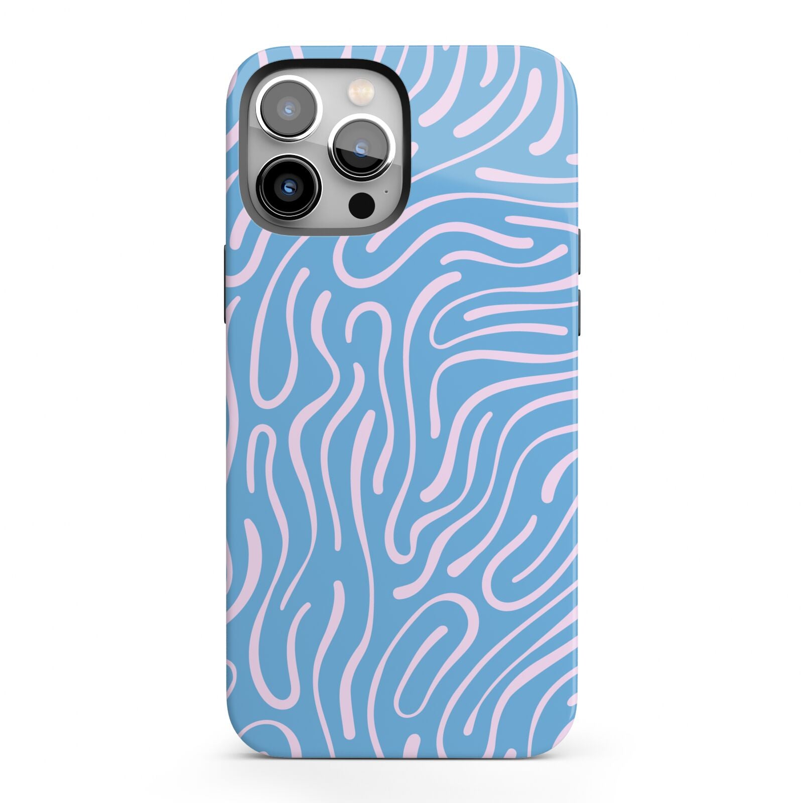 Abstract Ocean Pattern iPhone 13 Pro Max Full Wrap 3D Tough Case