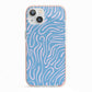 Abstract Ocean Pattern iPhone 13 TPU Impact Case with Pink Edges