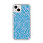Abstract Ocean Pattern iPhone 14 Plus Glitter Tough Case Starlight