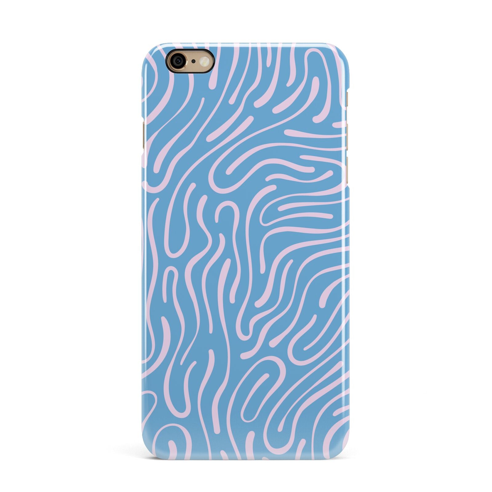 Abstract Ocean Pattern iPhone 6 Plus 3D Snap Case on Gold Phone