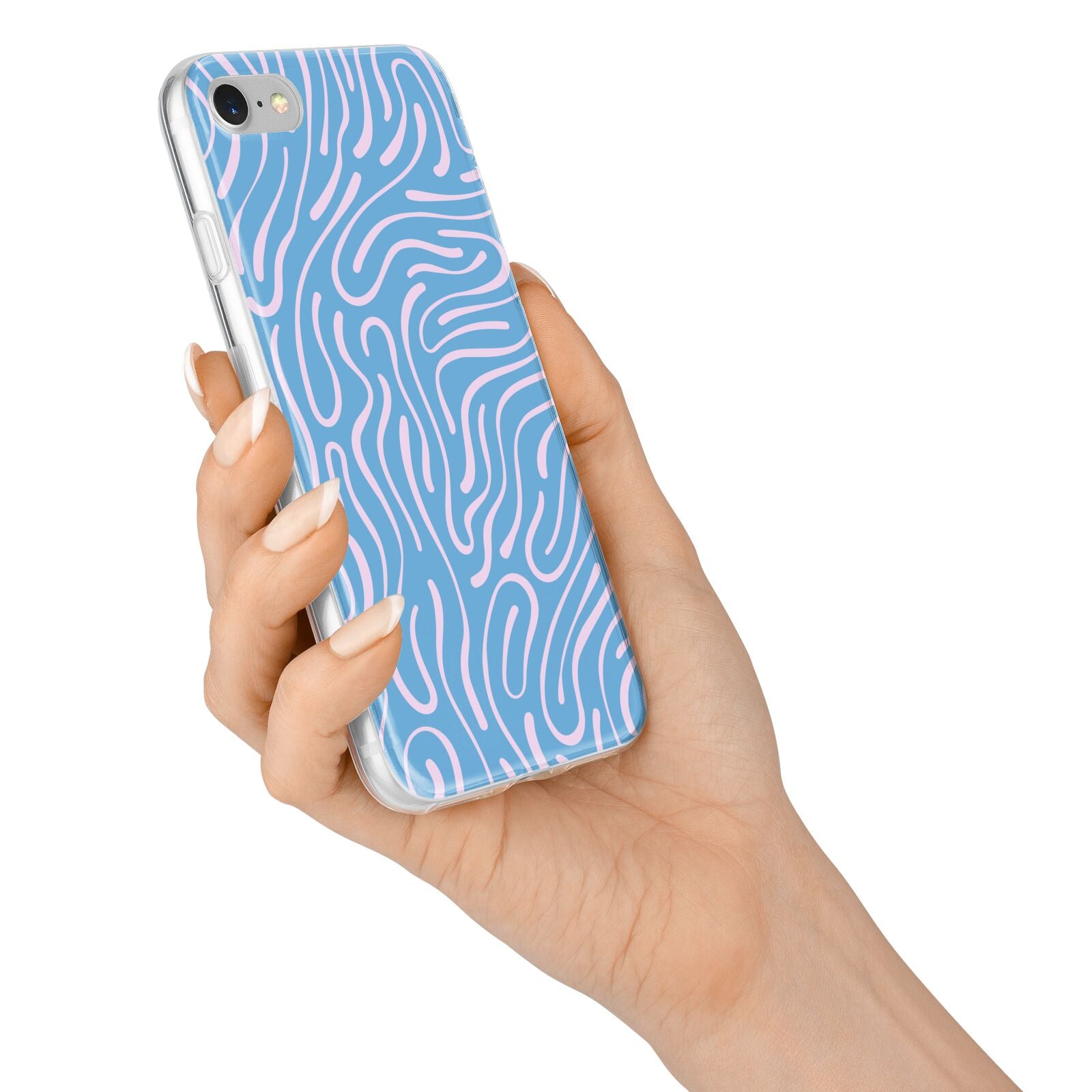 Abstract Ocean Pattern iPhone 7 Bumper Case on Silver iPhone Alternative Image