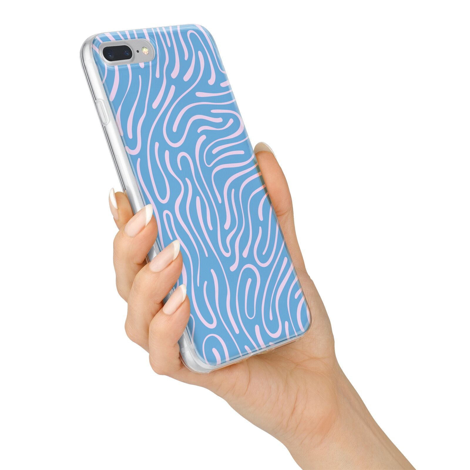 Abstract Ocean Pattern iPhone 7 Plus Bumper Case on Silver iPhone Alternative Image