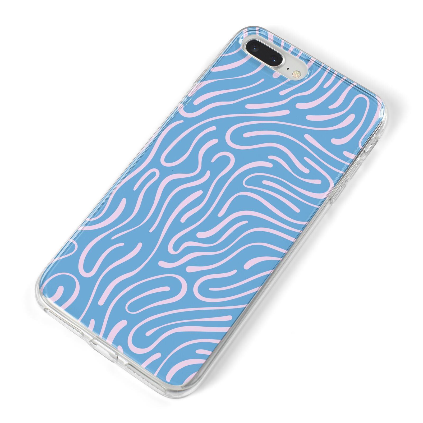 Abstract Ocean Pattern iPhone 8 Plus Bumper Case on Silver iPhone Alternative Image