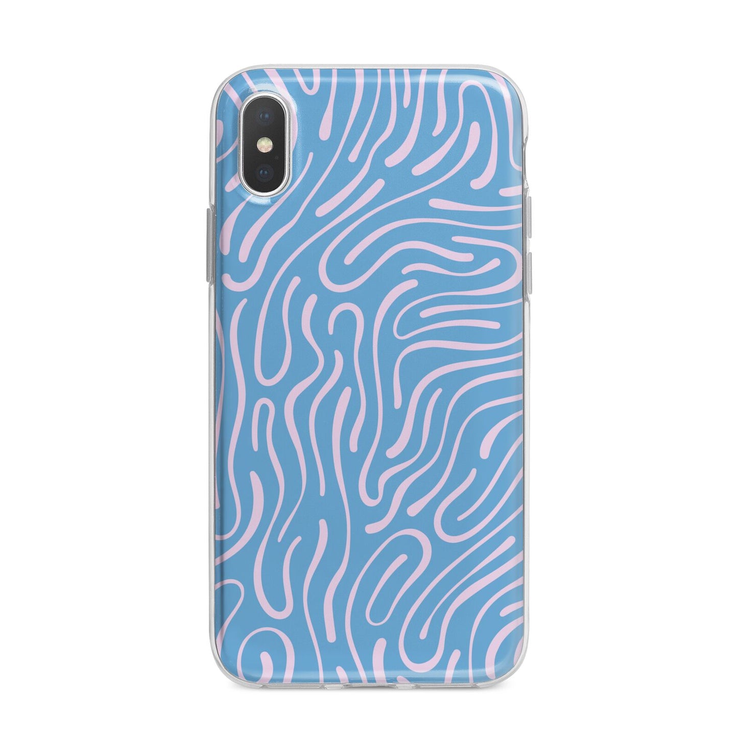 Abstract Ocean Pattern iPhone X Bumper Case on Silver iPhone Alternative Image 1