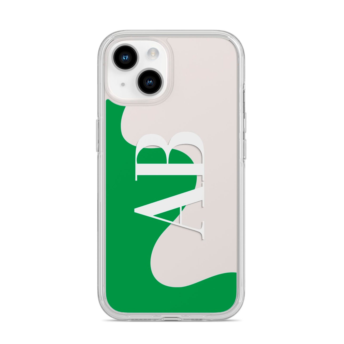 Abstract Personalised Initials iPhone 14 Clear Tough Case Starlight