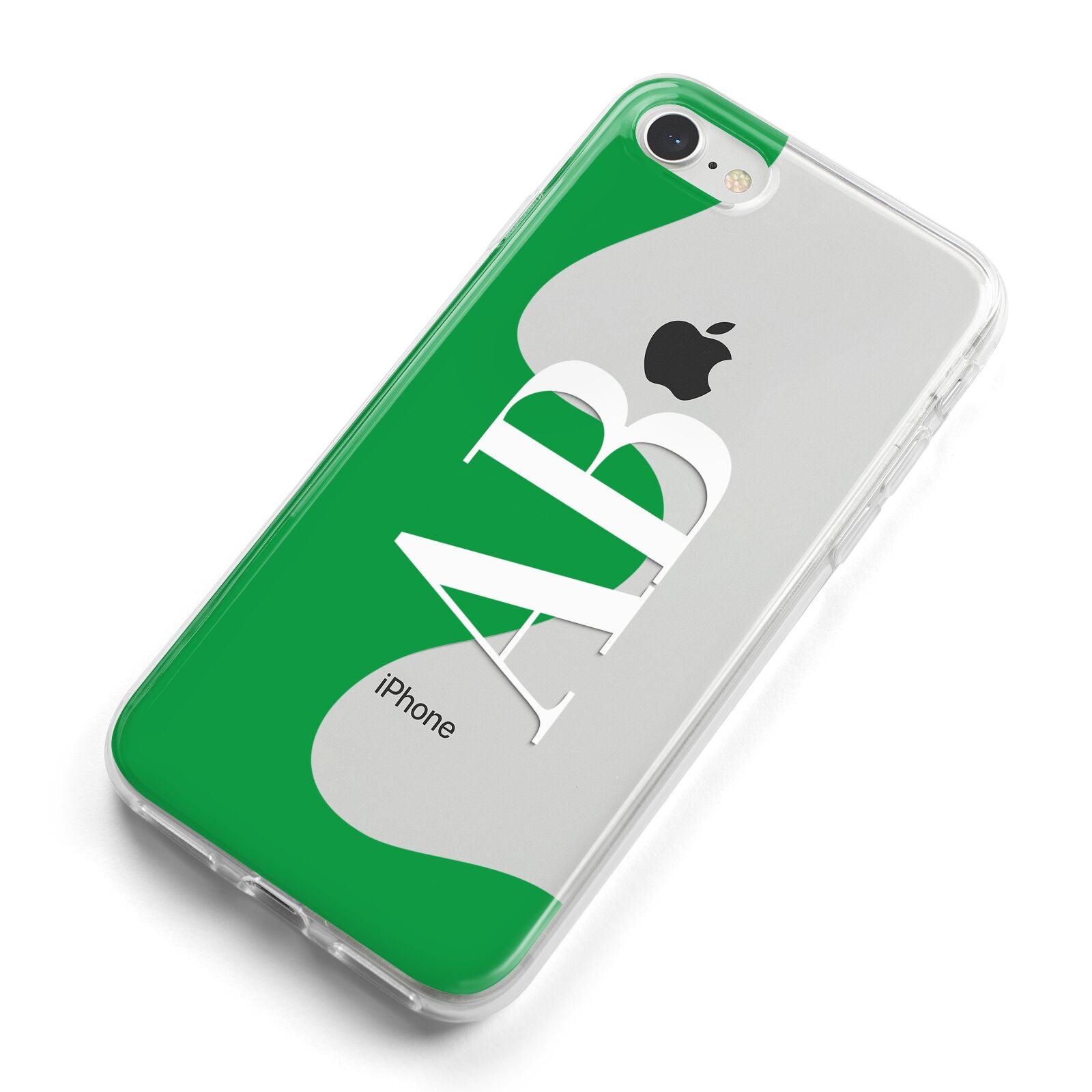 Abstract Personalised Initials iPhone 8 Bumper Case on Silver iPhone Alternative Image