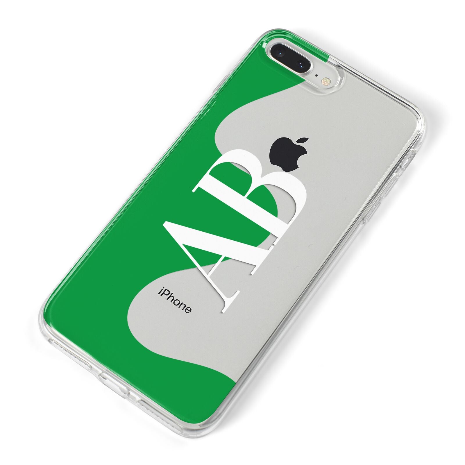 Abstract Personalised Initials iPhone 8 Plus Bumper Case on Silver iPhone Alternative Image