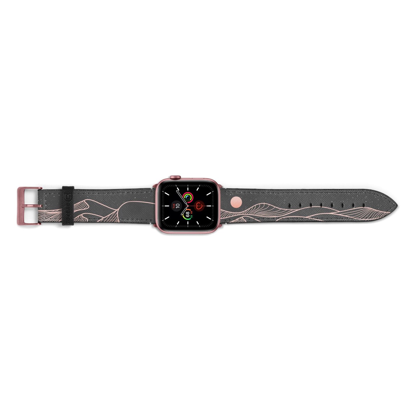 Abstract Sunset Apple Watch Strap Landscape Image Rose Gold Hardware