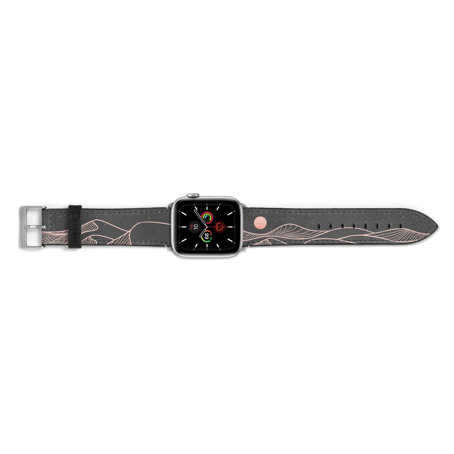 Abstract Sunset Apple Watch Strap Landscape Image Silver Hardware