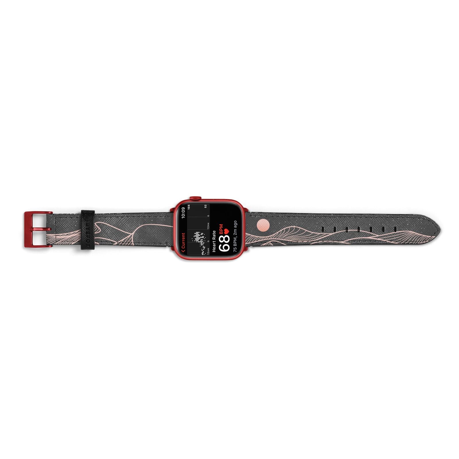 Abstract Sunset Apple Watch Strap Size 38mm Landscape Image Red Hardware