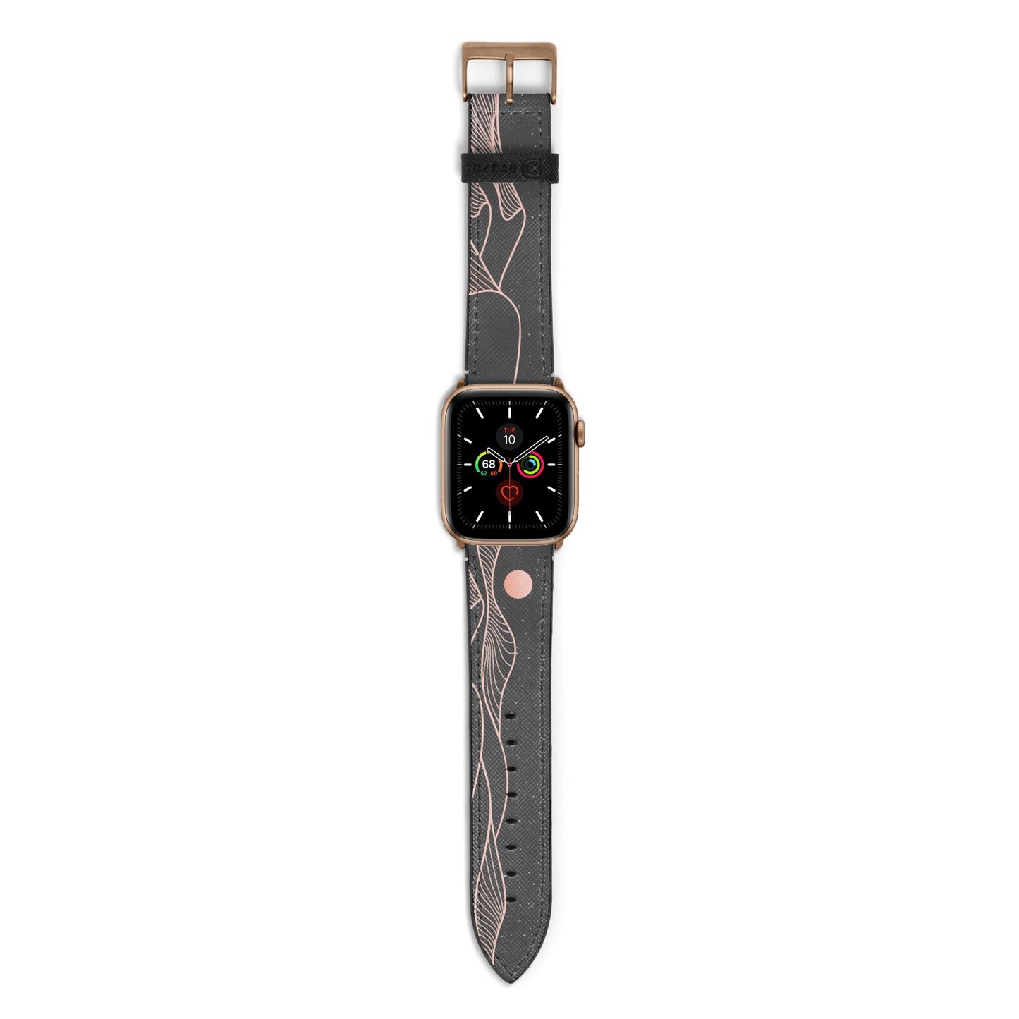 Abstract Sunset Apple Watch Strap with Gold Hardware