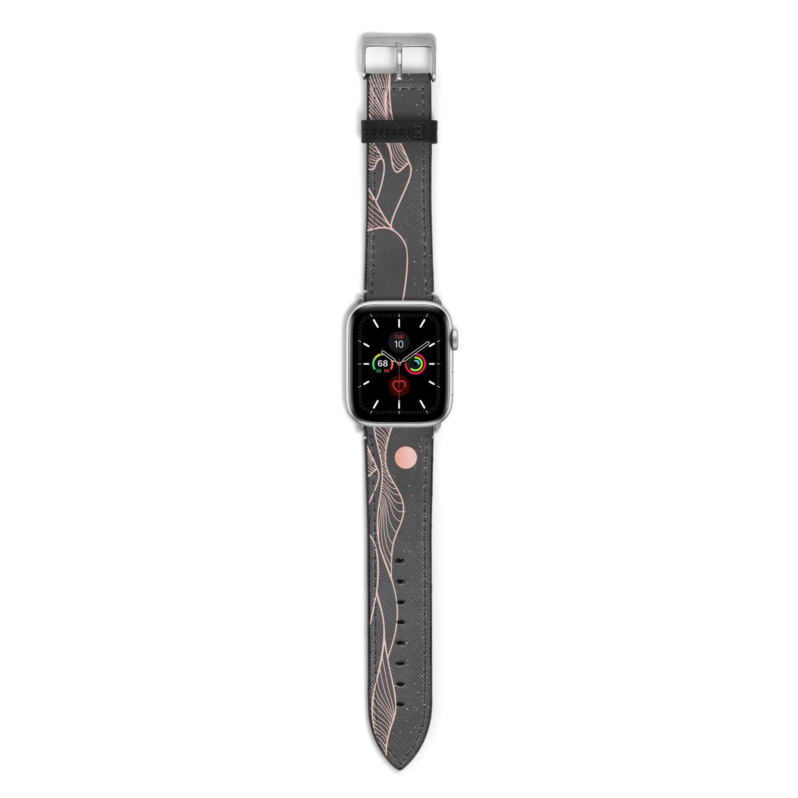 Abstract Sunset Apple Watch Strap with Silver Hardware