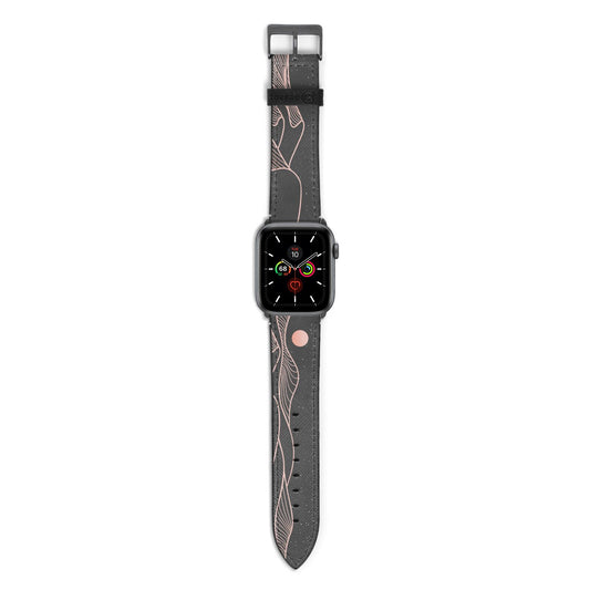 Abstract Sunset Apple Watch Strap with Space Grey Hardware
