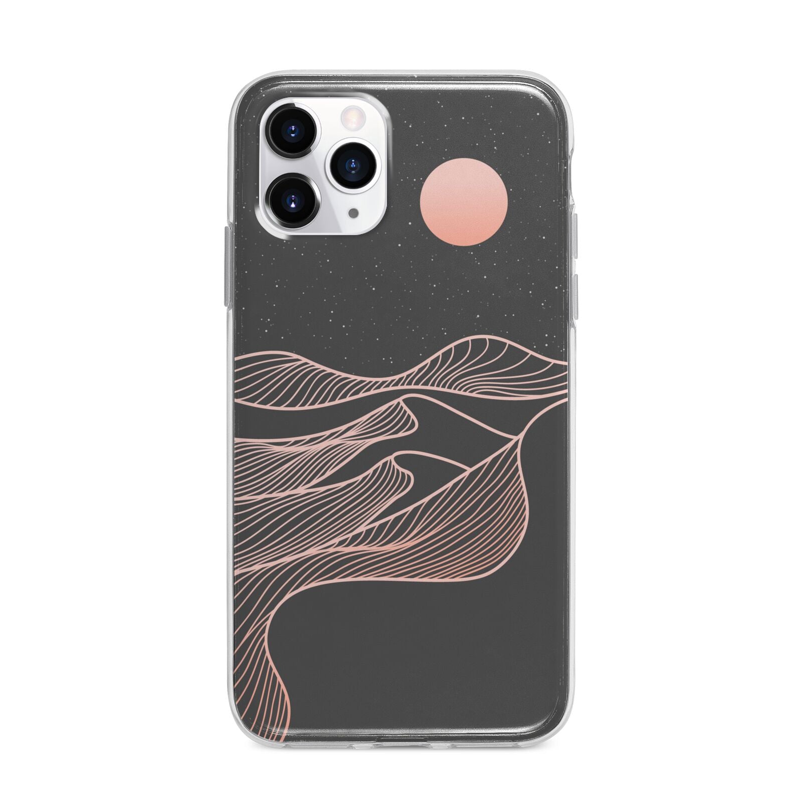 Abstract Sunset Apple iPhone 11 Pro Max in Silver with Bumper Case
