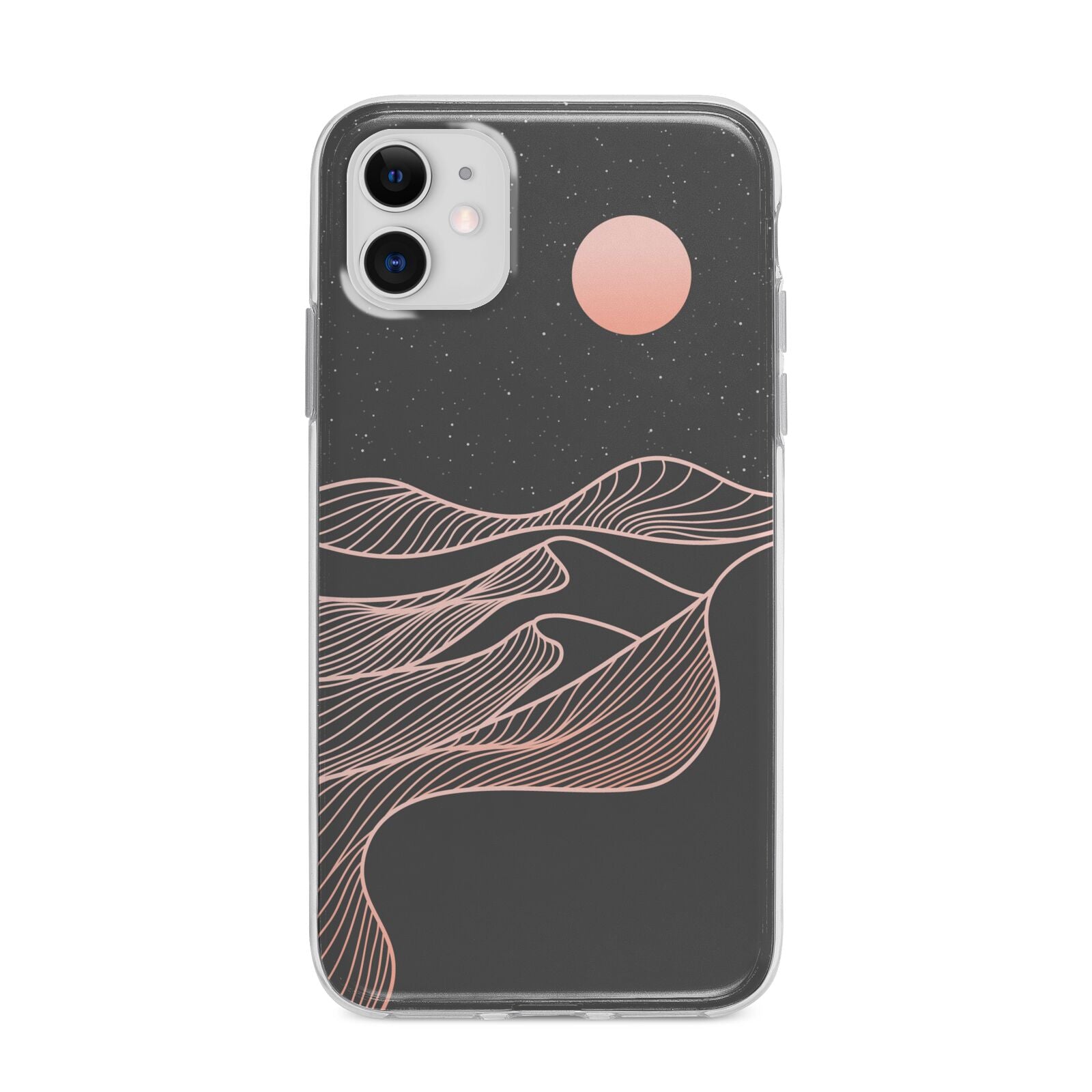 Abstract Sunset Apple iPhone 11 in White with Bumper Case