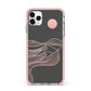 Abstract Sunset iPhone 11 Pro Max Impact Pink Edge Case