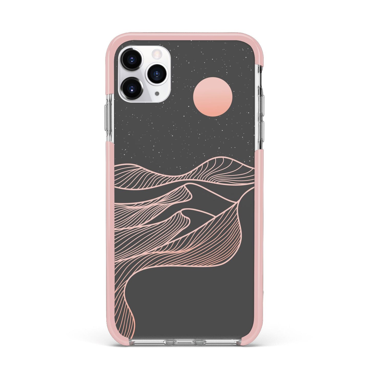 Abstract Sunset iPhone 11 Pro Max Impact Pink Edge Case