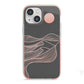 Abstract Sunset iPhone 13 Mini TPU Impact Case with Pink Edges
