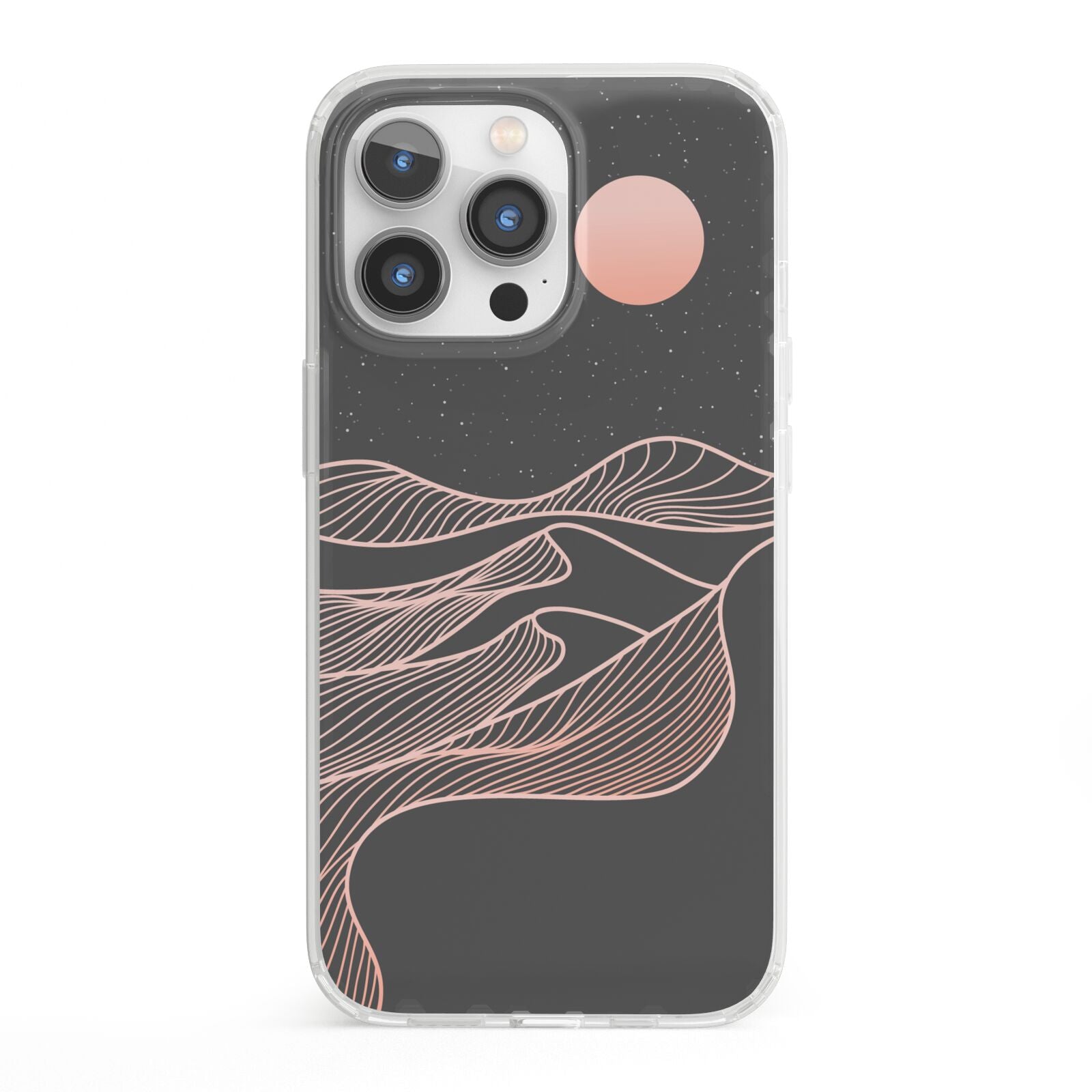 Abstract Sunset iPhone 13 Pro Clear Bumper Case