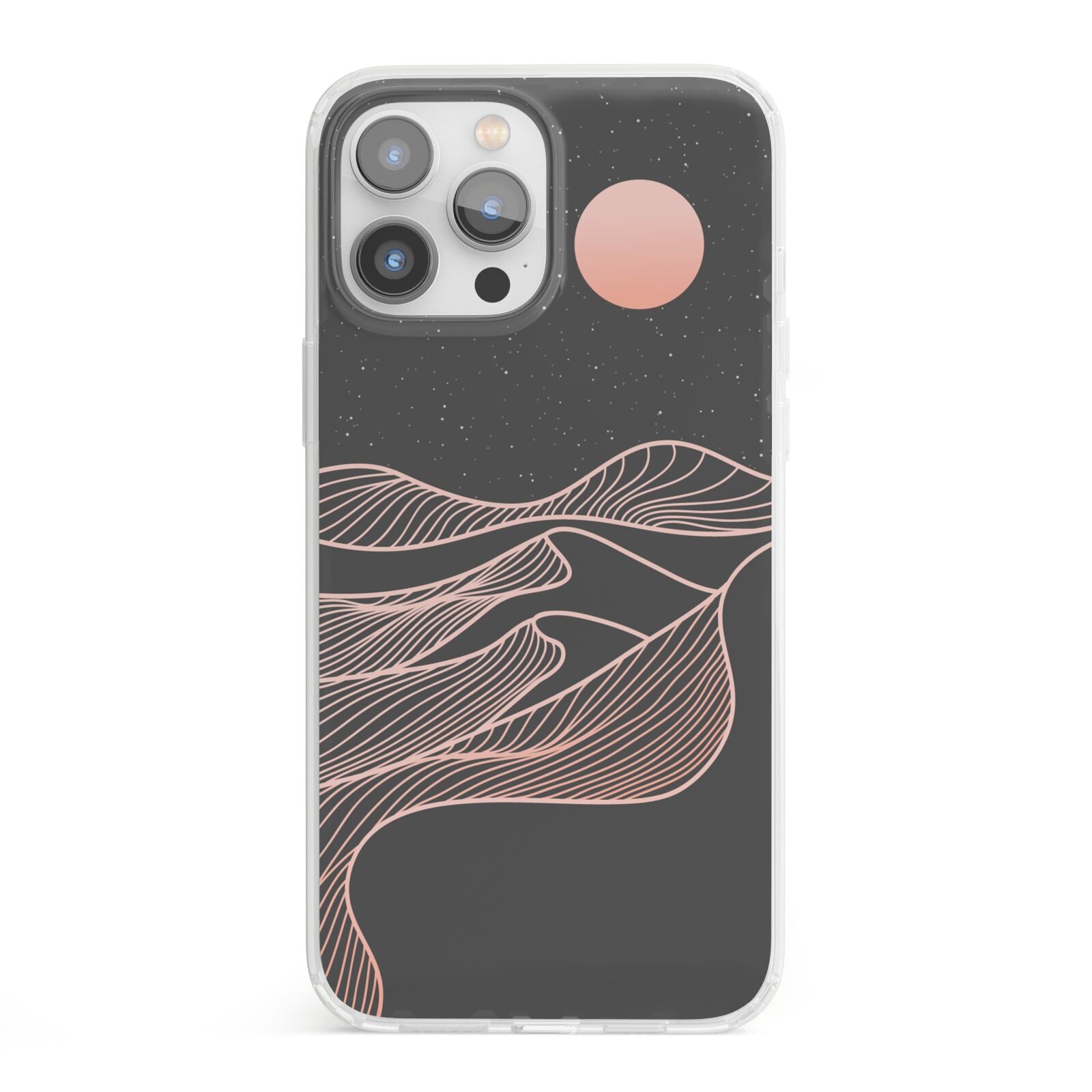 Abstract Sunset iPhone 13 Pro Max Clear Bumper Case