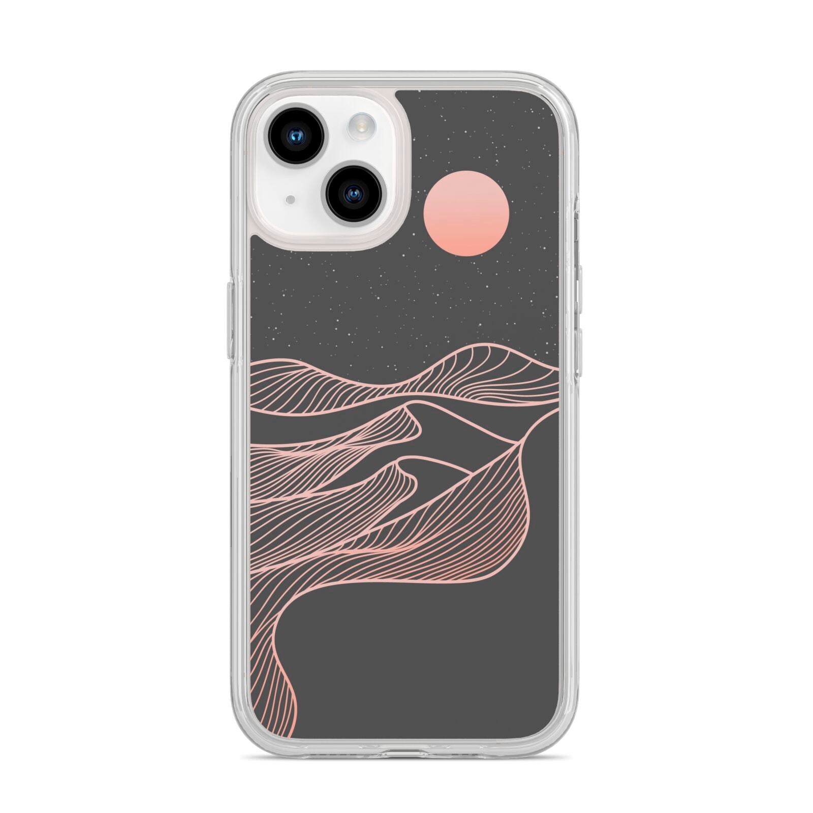 Abstract Sunset iPhone 14 Clear Tough Case Starlight