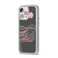 Abstract Sunset iPhone 14 Pro Max Clear Tough Case Silver Angled Image