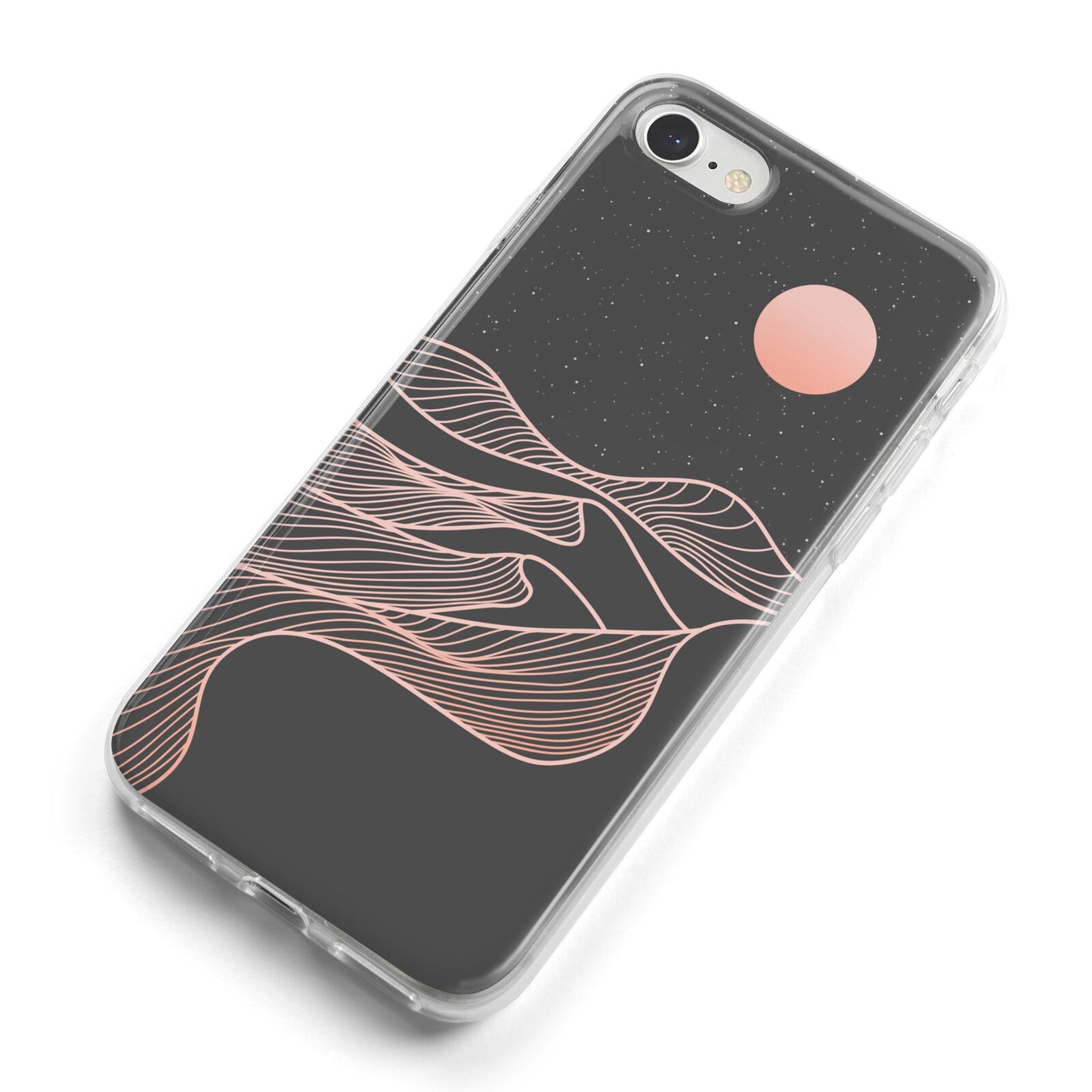 Abstract Sunset iPhone 8 Bumper Case on Silver iPhone Alternative Image