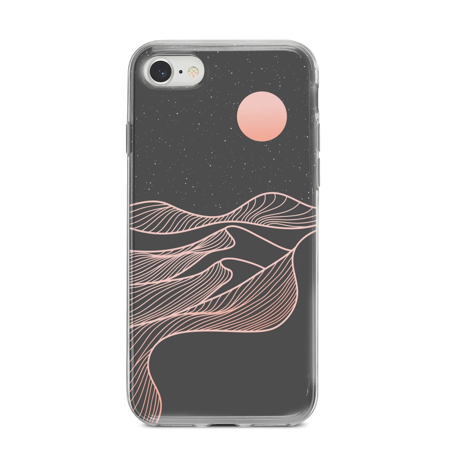 Abstract Sunset iPhone 8 Bumper Case on Silver iPhone