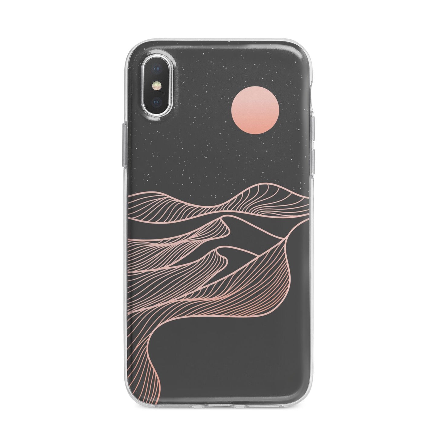 Abstract Sunset iPhone X Bumper Case on Silver iPhone Alternative Image 1