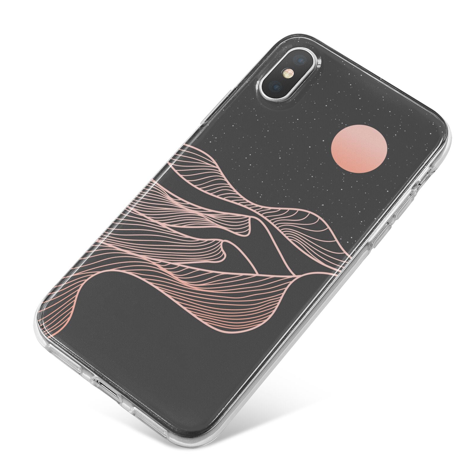 Abstract Sunset iPhone X Bumper Case on Silver iPhone