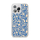Abstract iPhone 14 Pro Max Clear Tough Case Silver