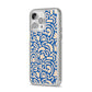 Abstract iPhone 14 Pro Max Glitter Tough Case Silver Angled Image